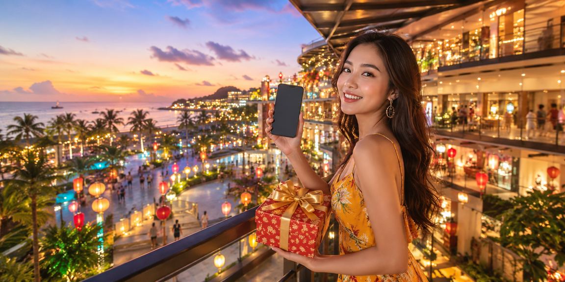 Người dùng truy cập cá cược thể thao qua điện thoại di động tại lễ hội Phú Quốc
